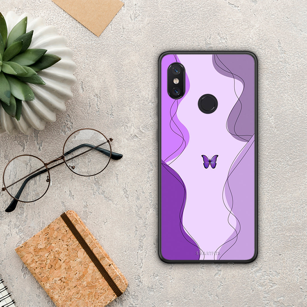 Purple Mariposa - Xiaomi Mi 8 case