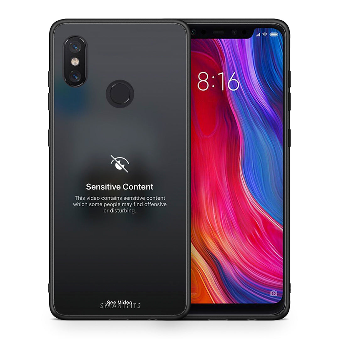 Θήκη Xiaomi Mi 8 Sensitive Content από τη Smartfits με σχέδιο στο πίσω μέρος και μαύρο περίβλημα | Xiaomi Mi 8 Sensitive Content case with colorful back and black bezels