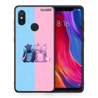 Thumbnail for Θήκη Xiaomi Mi 8 Stitch And Angel από τη Smartfits με σχέδιο στο πίσω μέρος και μαύρο περίβλημα | Xiaomi Mi 8 Stitch And Angel case with colorful back and black bezels