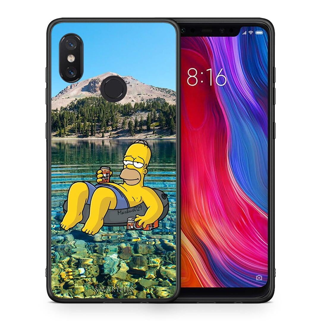 Θήκη Xiaomi Mi 8 Summer Happiness από τη Smartfits με σχέδιο στο πίσω μέρος και μαύρο περίβλημα | Xiaomi Mi 8 Summer Happiness case with colorful back and black bezels