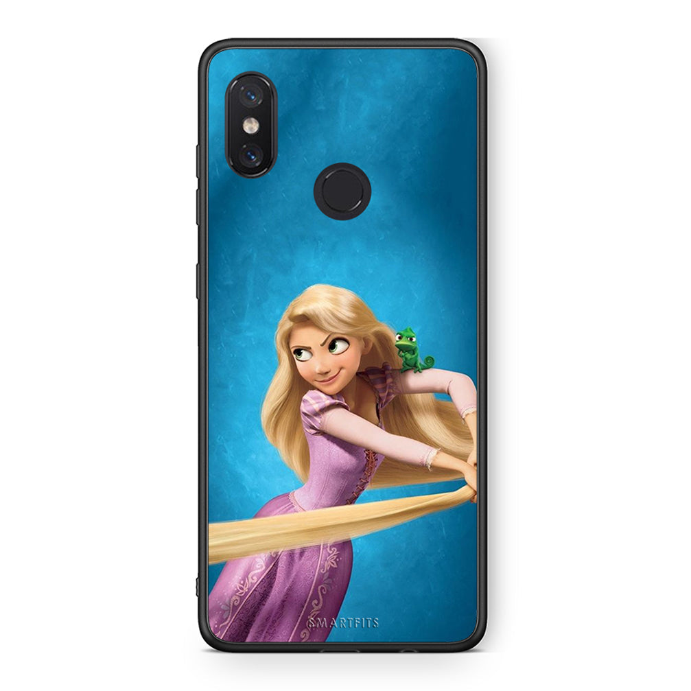 Xiaomi Mi 8 Tangled 2 Θήκη Αγίου Βαλεντίνου από τη Smartfits με σχέδιο στο πίσω μέρος και μαύρο περίβλημα | Smartphone case with colorful back and black bezels by Smartfits