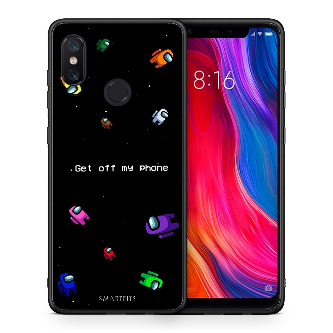 Θήκη Xiaomi Mi 8 AFK Text από τη Smartfits με σχέδιο στο πίσω μέρος και μαύρο περίβλημα | Xiaomi Mi 8 AFK Text case with colorful back and black bezels