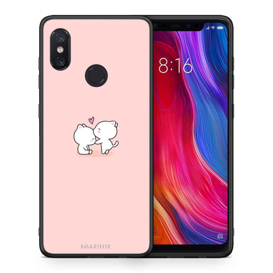 Θήκη Xiaomi Mi 8 Love Valentine από τη Smartfits με σχέδιο στο πίσω μέρος και μαύρο περίβλημα | Xiaomi Mi 8 Love Valentine case with colorful back and black bezels