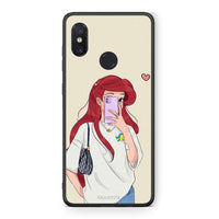 Thumbnail for Xiaomi Mi 8 Walking Mermaid Θήκη από τη Smartfits με σχέδιο στο πίσω μέρος και μαύρο περίβλημα | Smartphone case with colorful back and black bezels by Smartfits