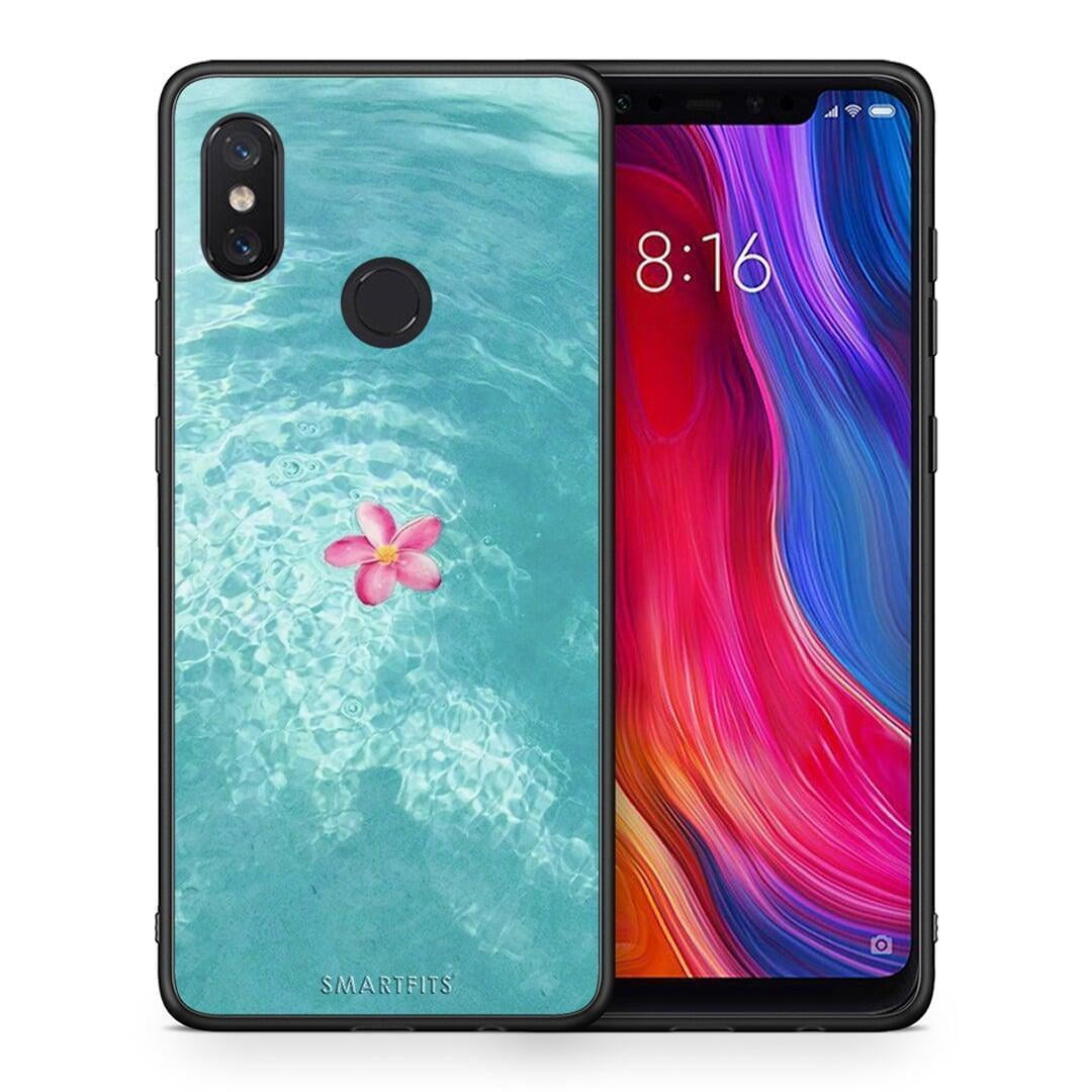 Θήκη Xiaomi Mi 8 Water Flower από τη Smartfits με σχέδιο στο πίσω μέρος και μαύρο περίβλημα | Xiaomi Mi 8 Water Flower case with colorful back and black bezels