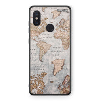 Thumbnail for Xiaomi Mi 8 World Map Θήκη από τη Smartfits με σχέδιο στο πίσω μέρος και μαύρο περίβλημα | Smartphone case with colorful back and black bezels by Smartfits