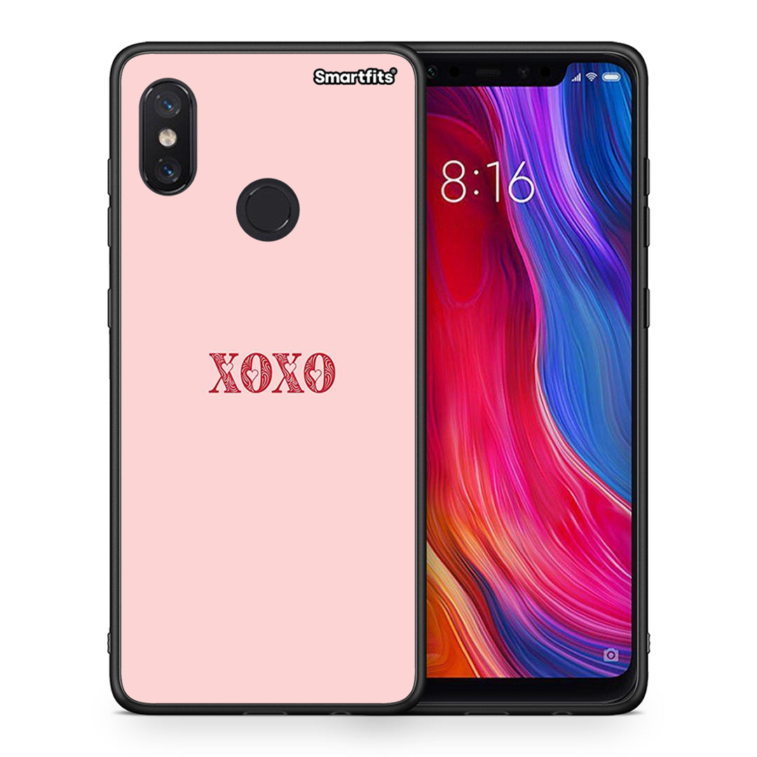 Θήκη Xiaomi Mi 8 XOXO Love από τη Smartfits με σχέδιο στο πίσω μέρος και μαύρο περίβλημα | Xiaomi Mi 8 XOXO Love case with colorful back and black bezels
