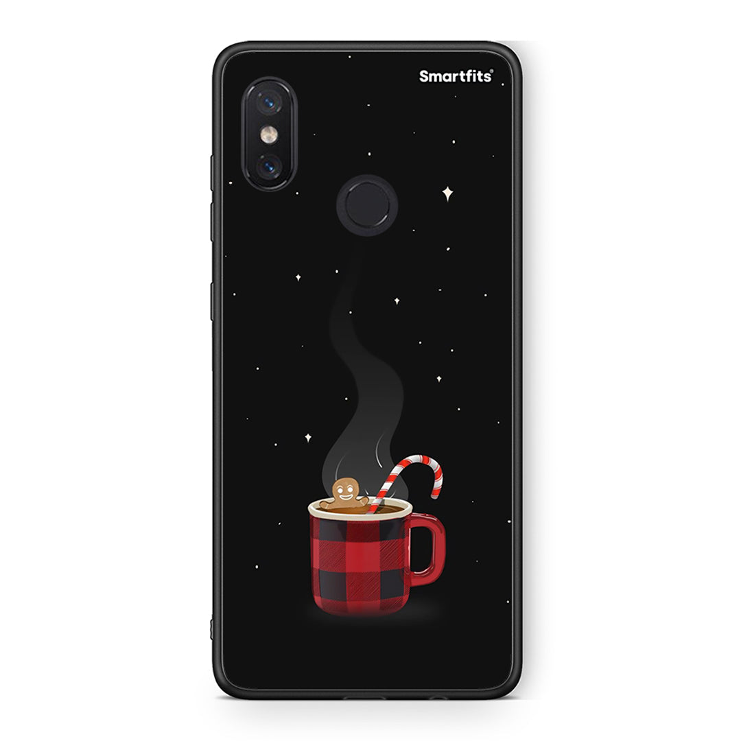 Xiaomi Mi 8 Xmas Bathing θήκη από τη Smartfits με σχέδιο στο πίσω μέρος και μαύρο περίβλημα | Smartphone case with colorful back and black bezels by Smartfits