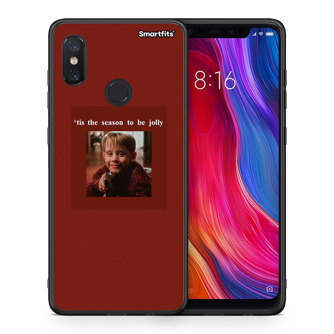 Θήκη Xiaomi Mi 8 Xmas Ultimate Spirit από τη Smartfits με σχέδιο στο πίσω μέρος και μαύρο περίβλημα | Xiaomi Mi 8 Xmas Ultimate Spirit case with colorful back and black bezels