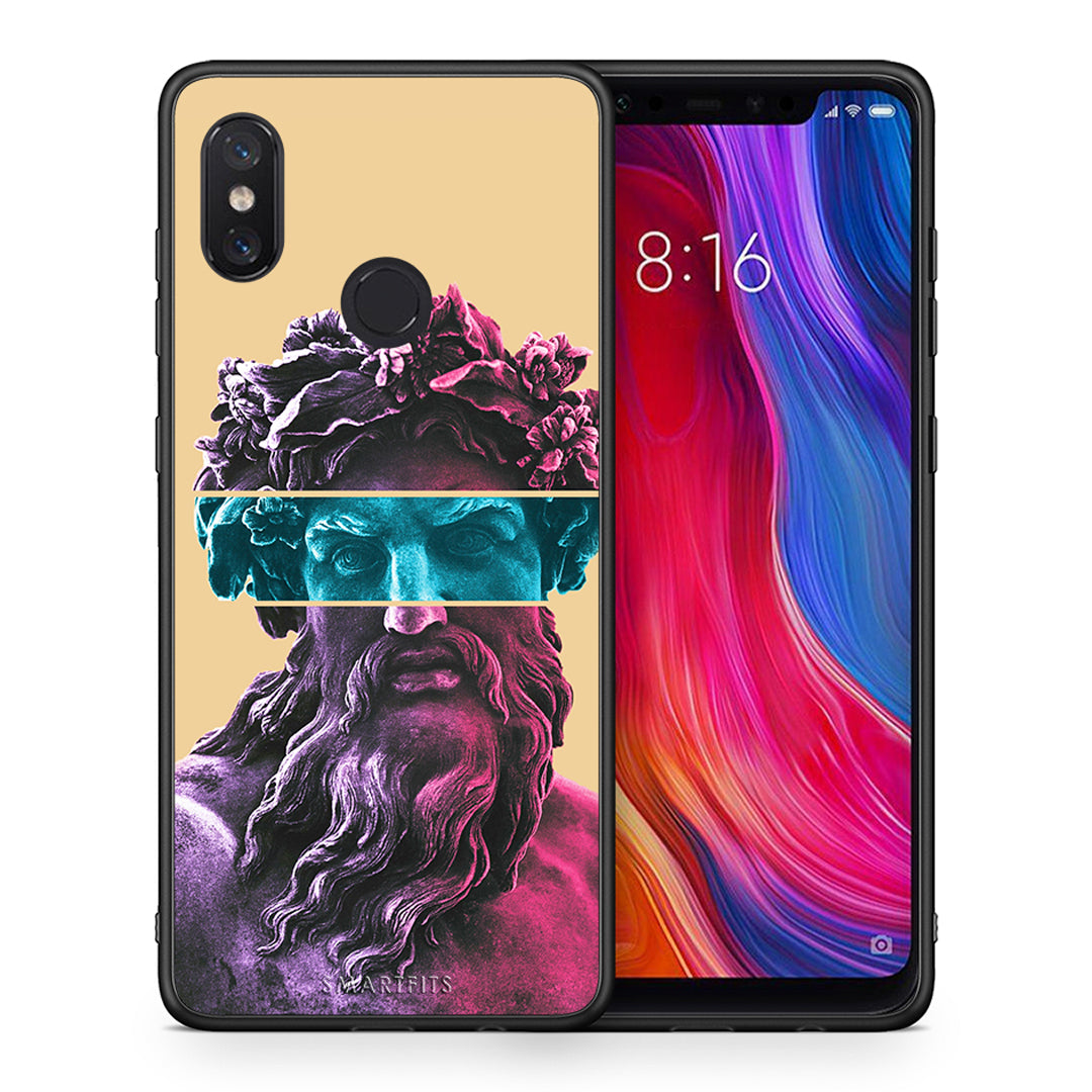 Θήκη Αγίου Βαλεντίνου Xiaomi Mi 8 Zeus Art από τη Smartfits με σχέδιο στο πίσω μέρος και μαύρο περίβλημα | Xiaomi Mi 8 Zeus Art case with colorful back and black bezels