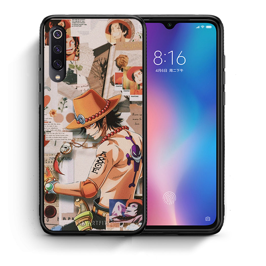 Θήκη Xiaomi Mi 9 Anime Collage από τη Smartfits με σχέδιο στο πίσω μέρος και μαύρο περίβλημα | Xiaomi Mi 9 Anime Collage case with colorful back and black bezels