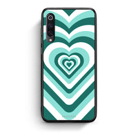 Thumbnail for Xiaomi Mi 9 Green Hearts θήκη από τη Smartfits με σχέδιο στο πίσω μέρος και μαύρο περίβλημα | Smartphone case with colorful back and black bezels by Smartfits