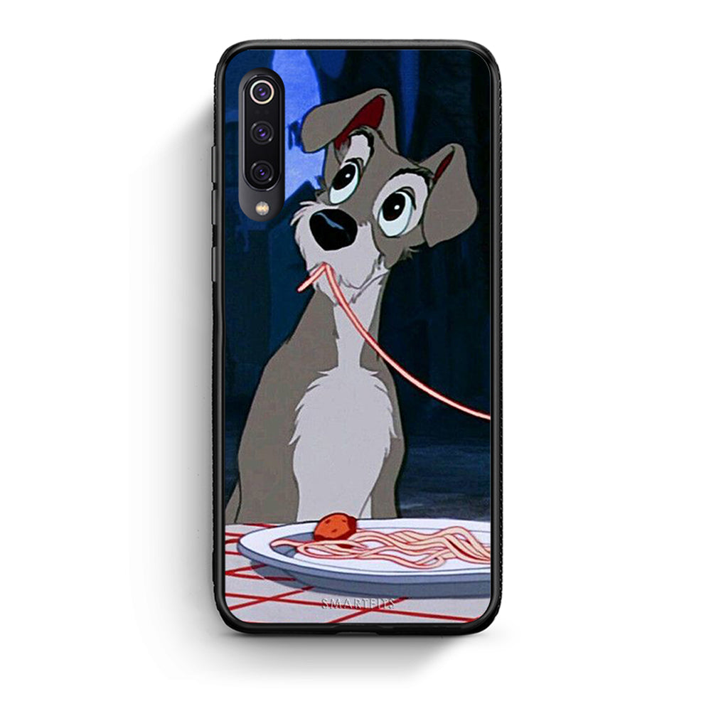 Xiaomi Mi 9 Lady And Tramp 1 Θήκη Αγίου Βαλεντίνου από τη Smartfits με σχέδιο στο πίσω μέρος και μαύρο περίβλημα | Smartphone case with colorful back and black bezels by Smartfits