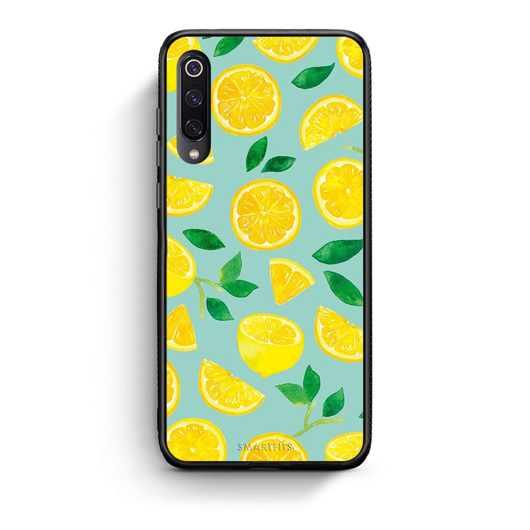 Xiaomi Mi 9 Lemons θήκη από τη Smartfits με σχέδιο στο πίσω μέρος και μαύρο περίβλημα | Smartphone case with colorful back and black bezels by Smartfits