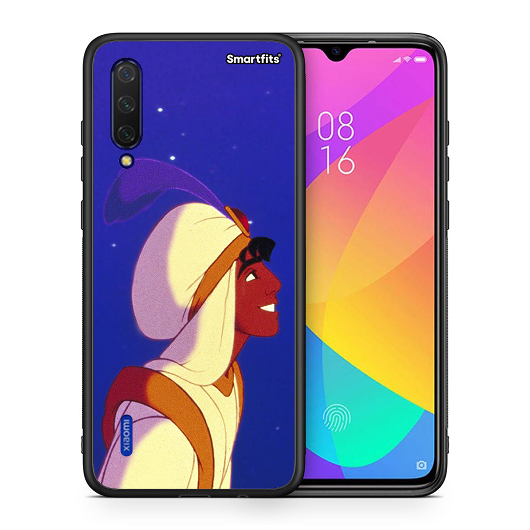 Θήκη Xiaomi Mi 9 Lite Alladin And Jasmine Love 1 από τη Smartfits με σχέδιο στο πίσω μέρος και μαύρο περίβλημα | Xiaomi Mi 9 Lite Alladin And Jasmine Love 1 case with colorful back and black bezels