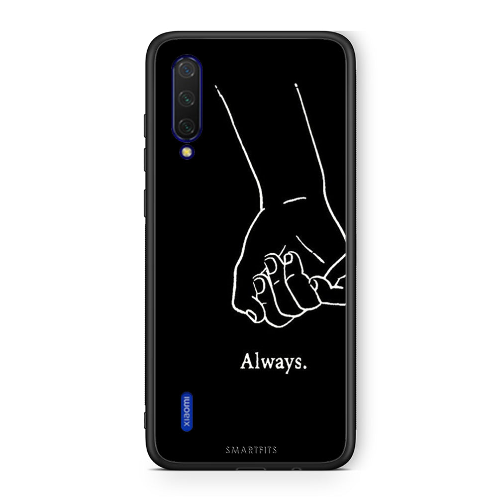 Xiaomi Mi 9 Lite Always & Forever 1 Θήκη Αγίου Βαλεντίνου από τη Smartfits με σχέδιο στο πίσω μέρος και μαύρο περίβλημα | Smartphone case with colorful back and black bezels by Smartfits