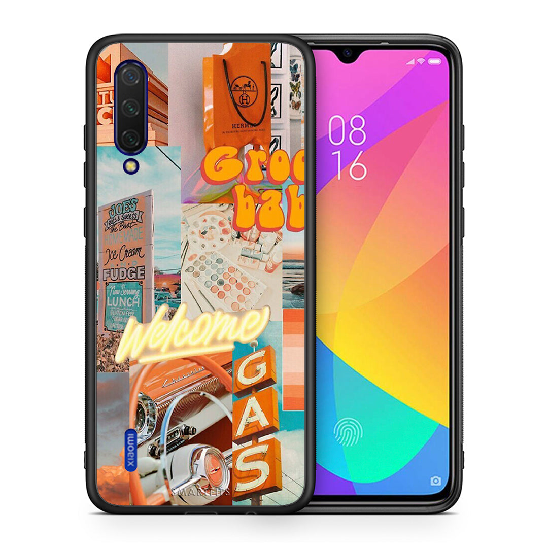 Θήκη Αγίου Βαλεντίνου Xiaomi Mi 9 Lite Groovy Babe από τη Smartfits με σχέδιο στο πίσω μέρος και μαύρο περίβλημα | Xiaomi Mi 9 Lite Groovy Babe case with colorful back and black bezels