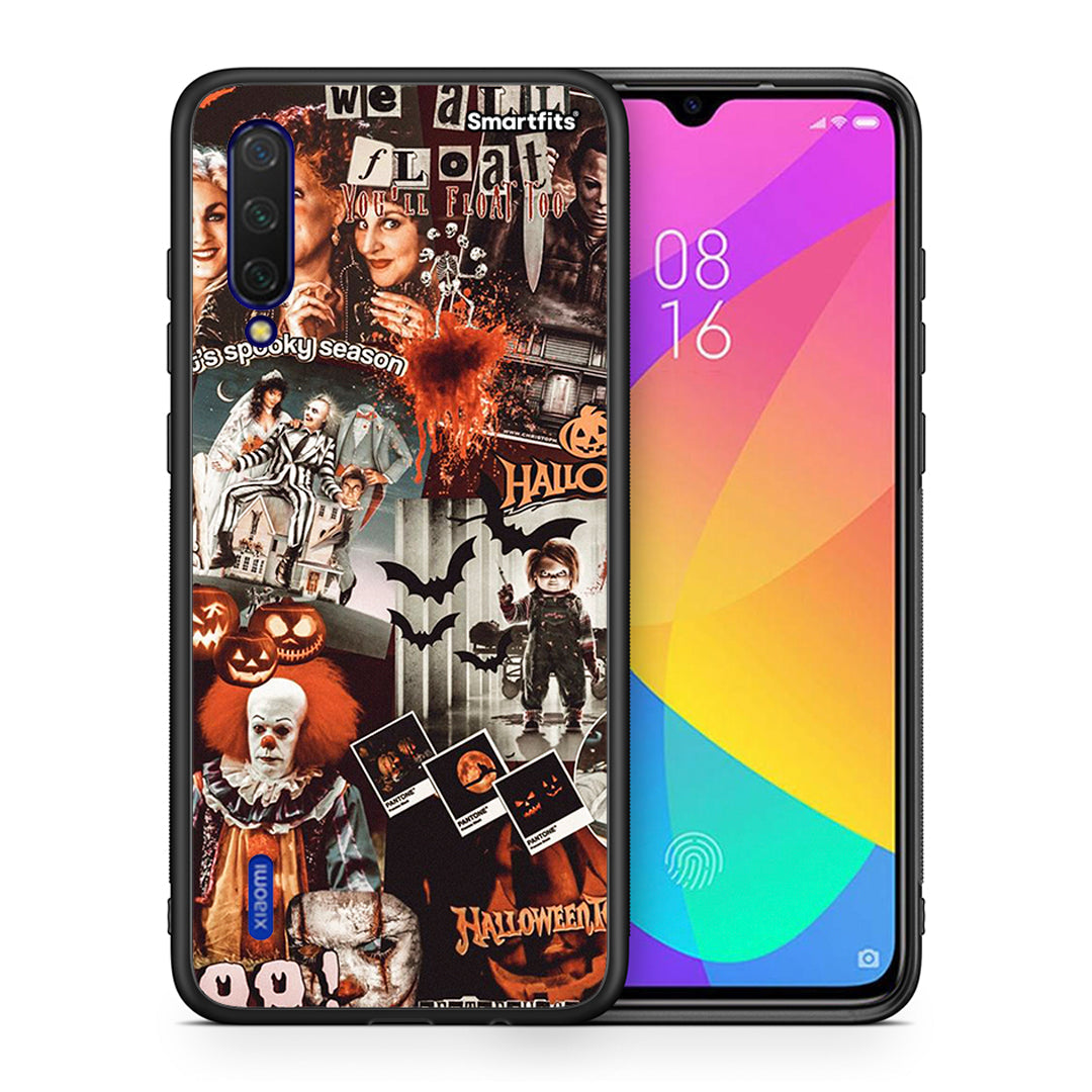 Θήκη Xiaomi Mi 9 Lite Halloween Spooky Season από τη Smartfits με σχέδιο στο πίσω μέρος και μαύρο περίβλημα | Xiaomi Mi 9 Lite Halloween Spooky Season case with colorful back and black bezels