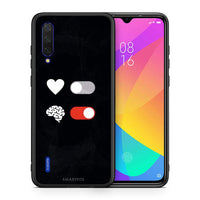Thumbnail for Θήκη Αγίου Βαλεντίνου Xiaomi Mi 9 Lite Heart Vs Brain από τη Smartfits με σχέδιο στο πίσω μέρος και μαύρο περίβλημα | Xiaomi Mi 9 Lite Heart Vs Brain case with colorful back and black bezels