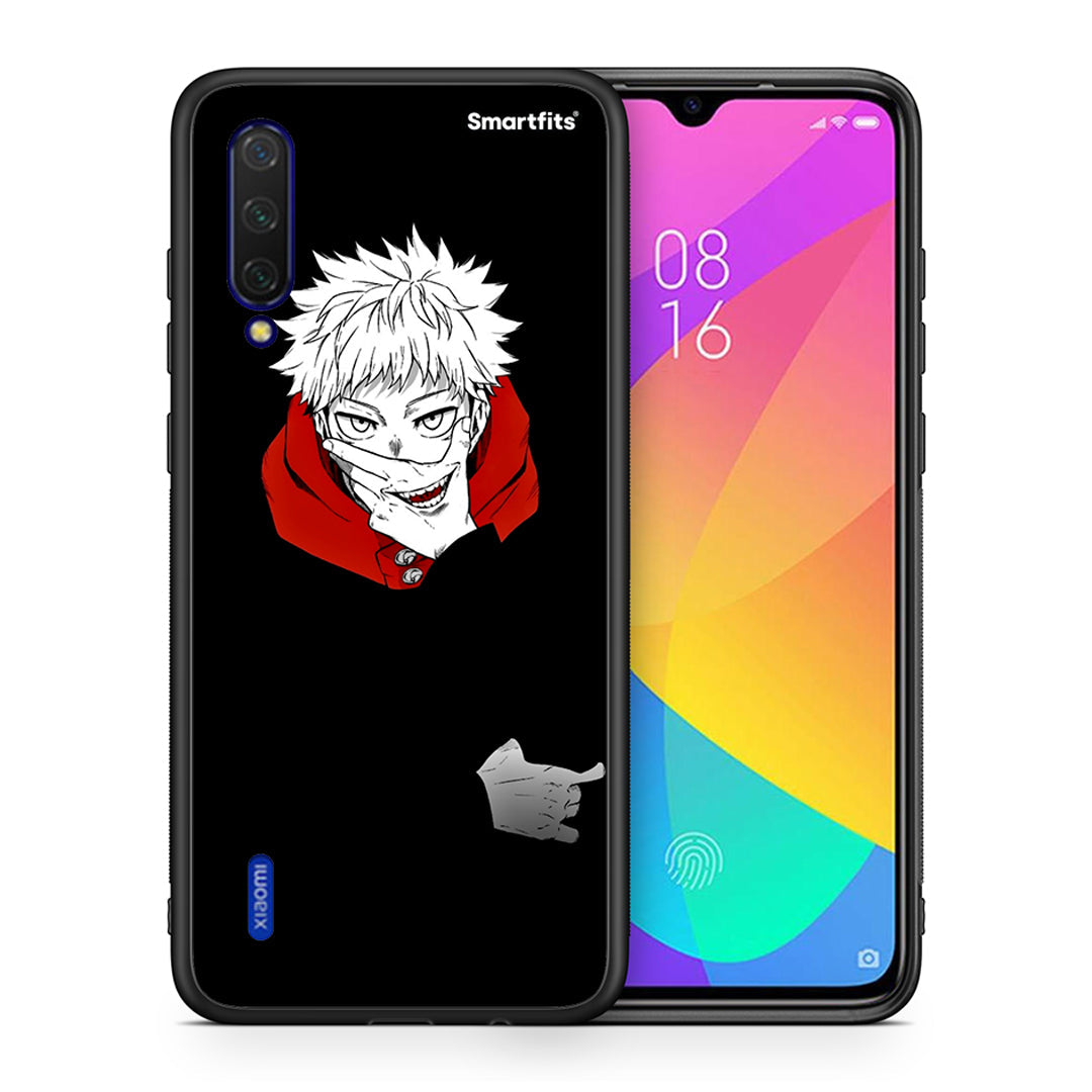 Θήκη Xiaomi Mi 9 Lite Itadori Anime από τη Smartfits με σχέδιο στο πίσω μέρος και μαύρο περίβλημα | Xiaomi Mi 9 Lite Itadori Anime case with colorful back and black bezels