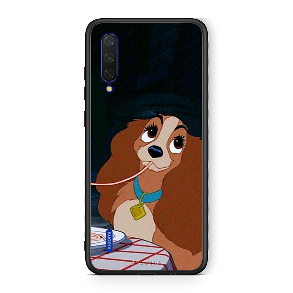 Xiaomi Mi 9 Lite Lady And Tramp 2 Θήκη Αγίου Βαλεντίνου από τη Smartfits με σχέδιο στο πίσω μέρος και μαύρο περίβλημα | Smartphone case with colorful back and black bezels by Smartfits