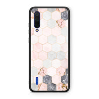 Thumbnail for 4 - Xiaomi Mi 9 Lite Hexagon Pink Marble case, cover, bumper