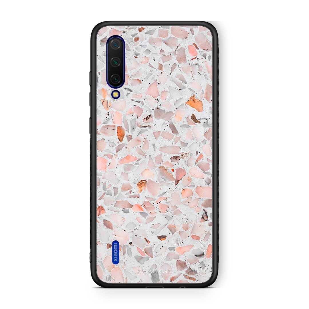 Xiaomi Mi 9 Lite Marble Terrazzo θήκη από τη Smartfits με σχέδιο στο πίσω μέρος και μαύρο περίβλημα | Smartphone case with colorful back and black bezels by Smartfits