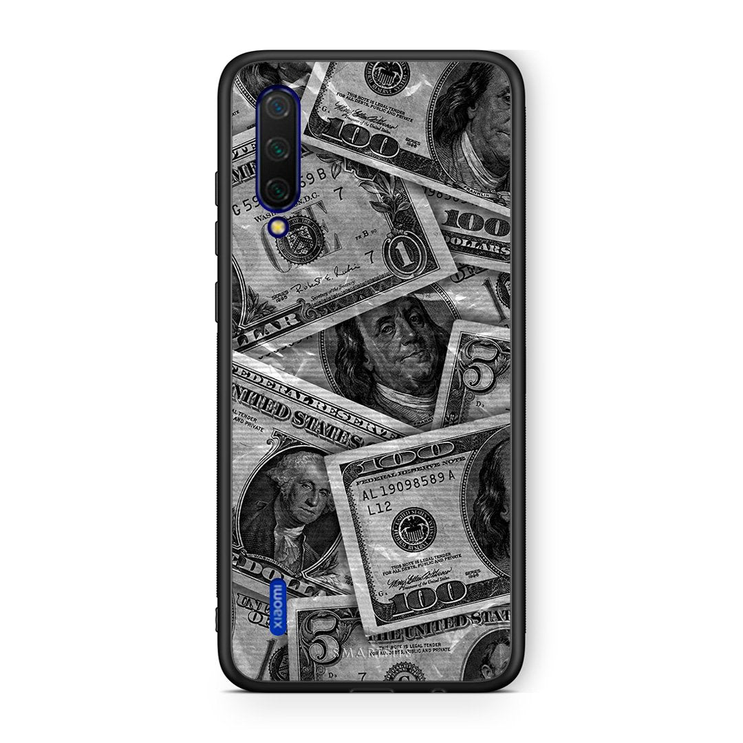 Xiaomi Mi 9 Lite Money Dollars θήκη από τη Smartfits με σχέδιο στο πίσω μέρος και μαύρο περίβλημα | Smartphone case with colorful back and black bezels by Smartfits