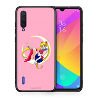 Thumbnail for Θήκη Xiaomi Mi 9 Lite Moon Girl από τη Smartfits με σχέδιο στο πίσω μέρος και μαύρο περίβλημα | Xiaomi Mi 9 Lite Moon Girl case with colorful back and black bezels