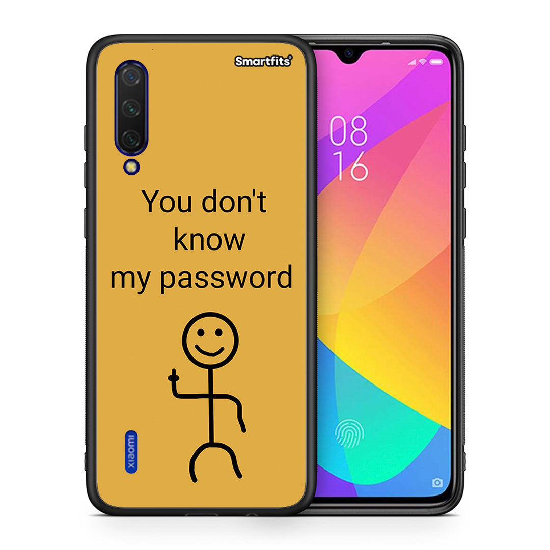 Θήκη Xiaomi Mi 9 Lite My Password από τη Smartfits με σχέδιο στο πίσω μέρος και μαύρο περίβλημα | Xiaomi Mi 9 Lite My Password case with colorful back and black bezels
