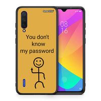 Thumbnail for Θήκη Xiaomi Mi 9 Lite My Password από τη Smartfits με σχέδιο στο πίσω μέρος και μαύρο περίβλημα | Xiaomi Mi 9 Lite My Password case with colorful back and black bezels