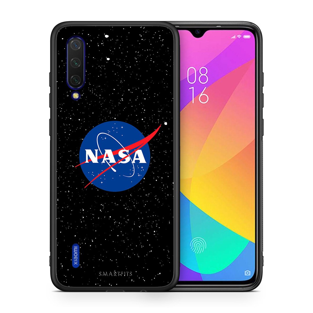 Θήκη Xiaomi Mi 9 Lite NASA PopArt από τη Smartfits με σχέδιο στο πίσω μέρος και μαύρο περίβλημα | Xiaomi Mi 9 Lite NASA PopArt case with colorful back and black bezels