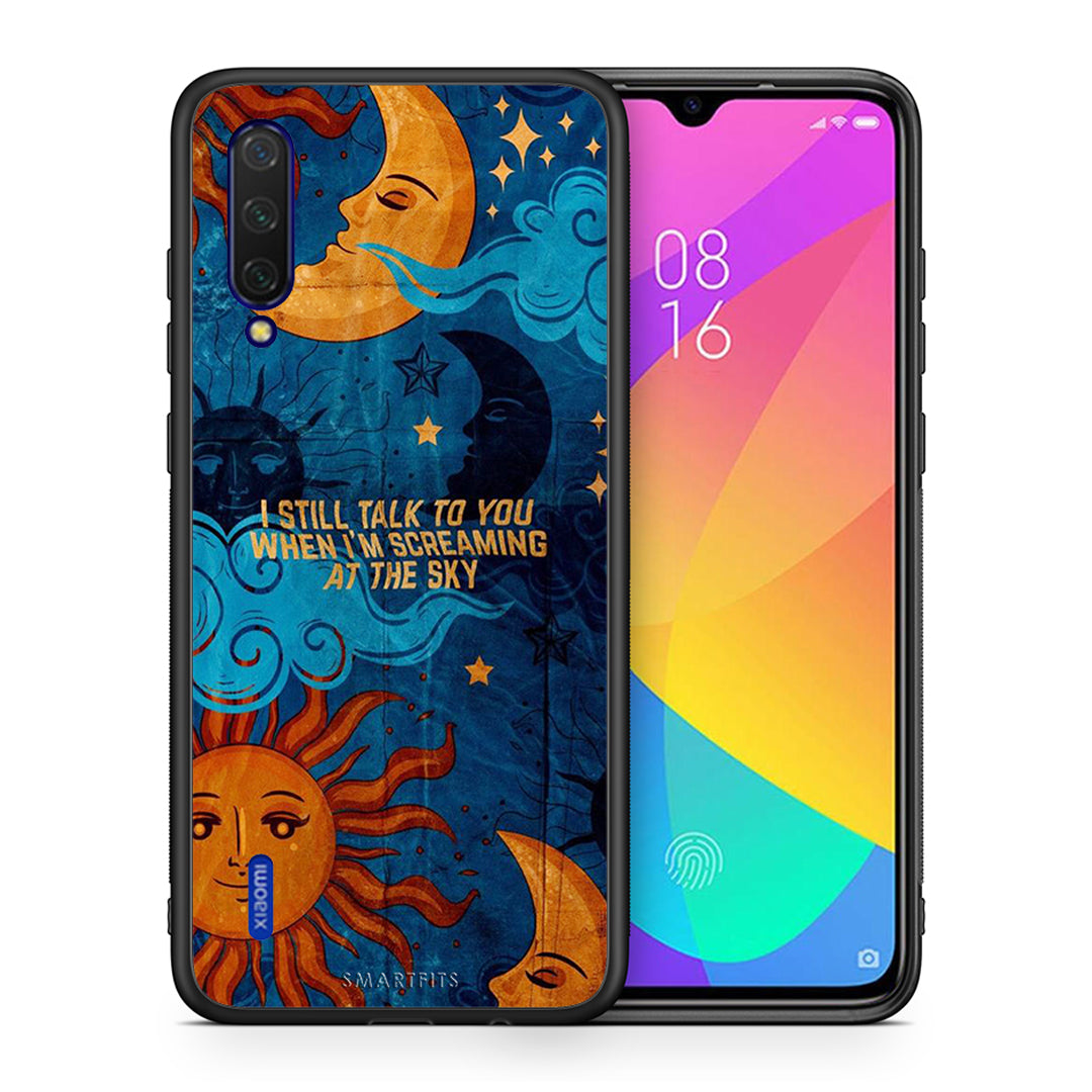 Θήκη Xiaomi Mi 9 Lite Screaming Sky από τη Smartfits με σχέδιο στο πίσω μέρος και μαύρο περίβλημα | Xiaomi Mi 9 Lite Screaming Sky case with colorful back and black bezels