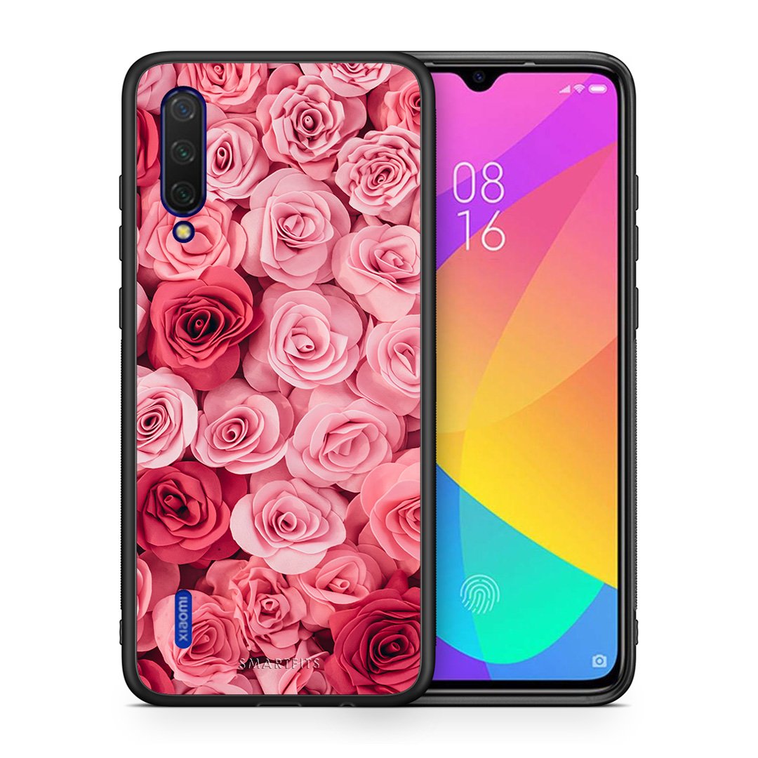 Θήκη Xiaomi Mi 9 Lite RoseGarden Valentine από τη Smartfits με σχέδιο στο πίσω μέρος και μαύρο περίβλημα | Xiaomi Mi 9 Lite RoseGarden Valentine case with colorful back and black bezels