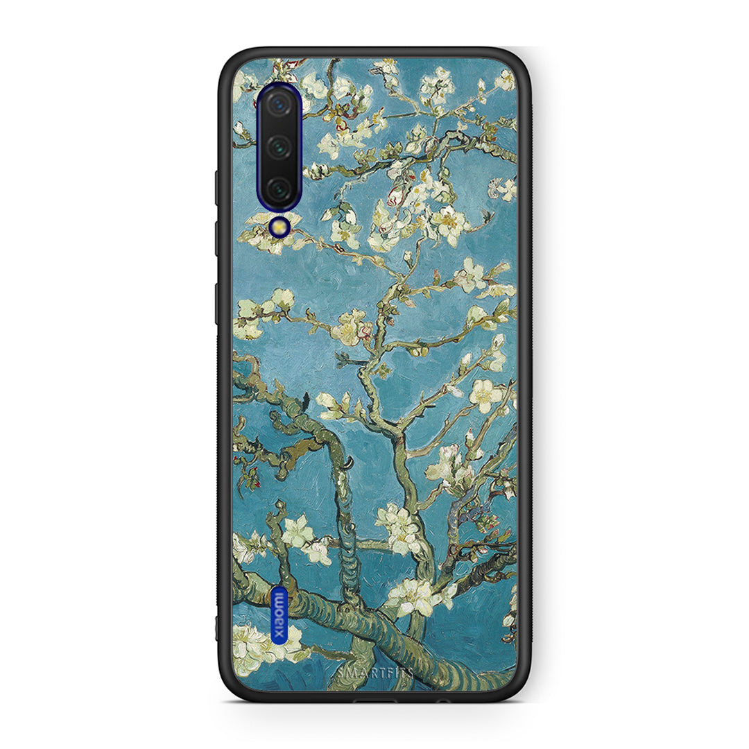 Xiaomi Mi 9 Lite White Blossoms θήκη από τη Smartfits με σχέδιο στο πίσω μέρος και μαύρο περίβλημα | Smartphone case with colorful back and black bezels by Smartfits