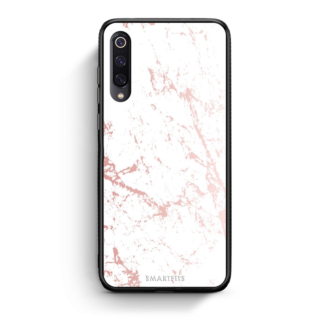 116 - Xiaomi Mi 9 Pink Splash Marble case, cover, bumper