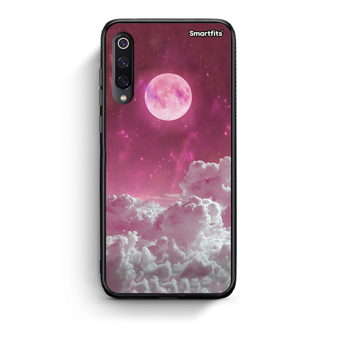 Xiaomi Mi 9 Pink Moon Θήκη από τη Smartfits με σχέδιο στο πίσω μέρος και μαύρο περίβλημα | Smartphone case with colorful back and black bezels by Smartfits