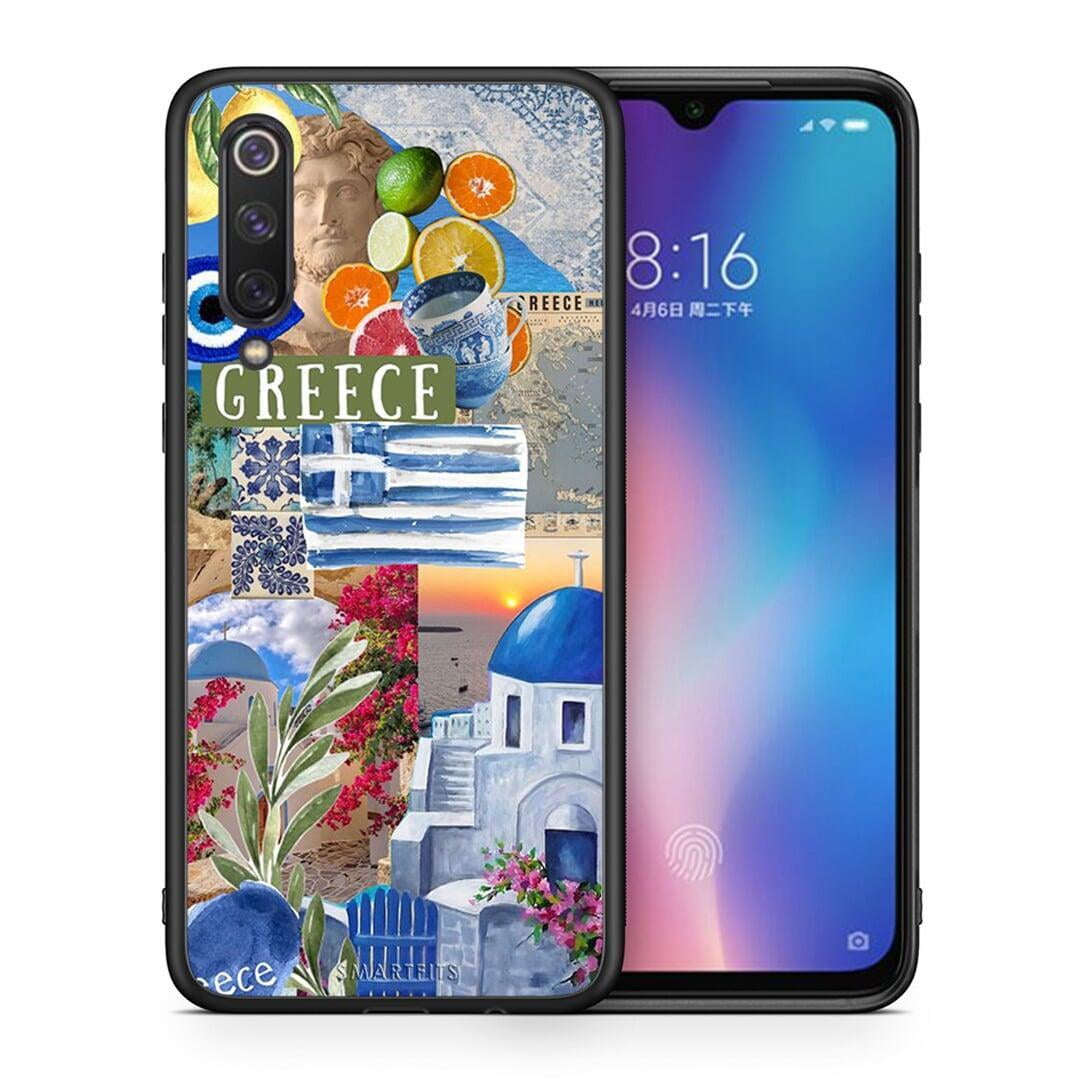 Θήκη Xiaomi Mi 9 SE All Greek από τη Smartfits με σχέδιο στο πίσω μέρος και μαύρο περίβλημα | Xiaomi Mi 9 SE All Greek case with colorful back and black bezels