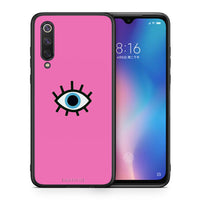 Thumbnail for Θήκη Xiaomi Mi 9 SE Blue Eye Pink από τη Smartfits με σχέδιο στο πίσω μέρος και μαύρο περίβλημα | Xiaomi Mi 9 SE Blue Eye Pink case with colorful back and black bezels