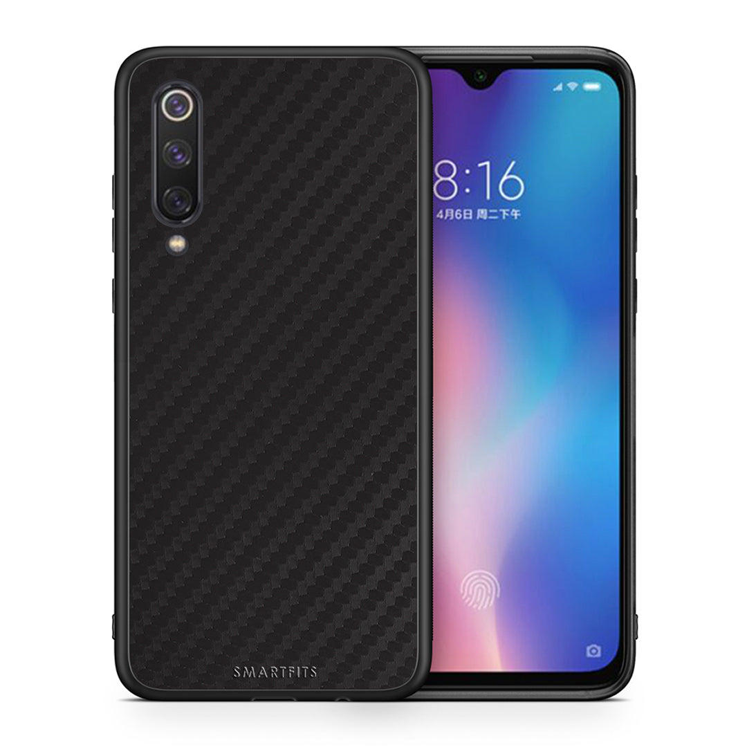 Θήκη Xiaomi Mi 9 SE Carbon Black από τη Smartfits με σχέδιο στο πίσω μέρος και μαύρο περίβλημα | Xiaomi Mi 9 SE Carbon Black case with colorful back and black bezels