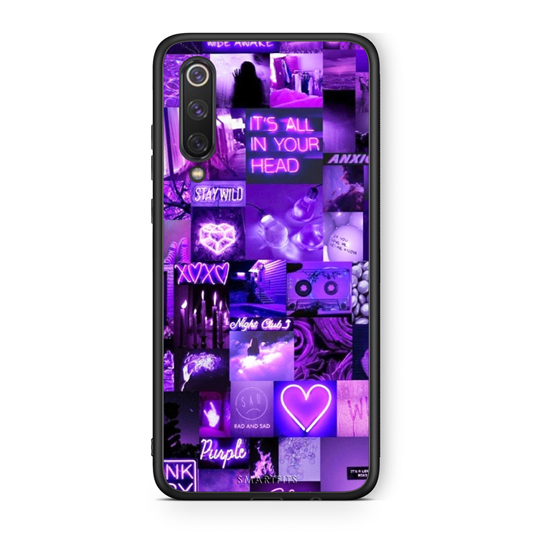 Xiaomi Mi 9 SE Collage Stay Wild Θήκη Αγίου Βαλεντίνου από τη Smartfits με σχέδιο στο πίσω μέρος και μαύρο περίβλημα | Smartphone case with colorful back and black bezels by Smartfits