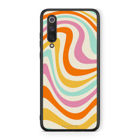 Thumbnail for Xiaomi Mi 9 SE Colourful Waves θήκη από τη Smartfits με σχέδιο στο πίσω μέρος και μαύρο περίβλημα | Smartphone case with colorful back and black bezels by Smartfits