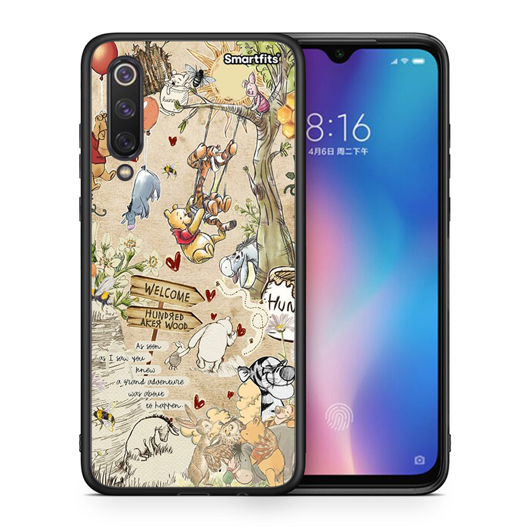 Θήκη Xiaomi Mi 9 SE Happy Friends από τη Smartfits με σχέδιο στο πίσω μέρος και μαύρο περίβλημα | Xiaomi Mi 9 SE Happy Friends case with colorful back and black bezels