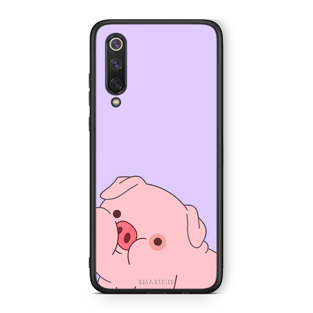 Xiaomi Mi 9 SE Pig Love 2 Θήκη Αγίου Βαλεντίνου από τη Smartfits με σχέδιο στο πίσω μέρος και μαύρο περίβλημα | Smartphone case with colorful back and black bezels by Smartfits