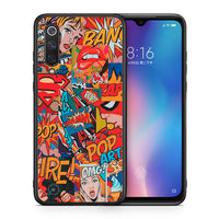 Thumbnail for Θήκη Xiaomi Mi 9 SE PopArt OMG από τη Smartfits με σχέδιο στο πίσω μέρος και μαύρο περίβλημα | Xiaomi Mi 9 SE PopArt OMG case with colorful back and black bezels