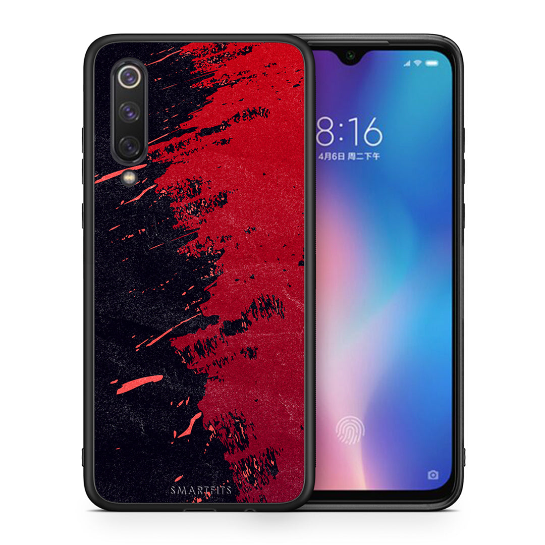 Θήκη Αγίου Βαλεντίνου Xiaomi Mi 9 SE Red Paint από τη Smartfits με σχέδιο στο πίσω μέρος και μαύρο περίβλημα | Xiaomi Mi 9 SE Red Paint case with colorful back and black bezels