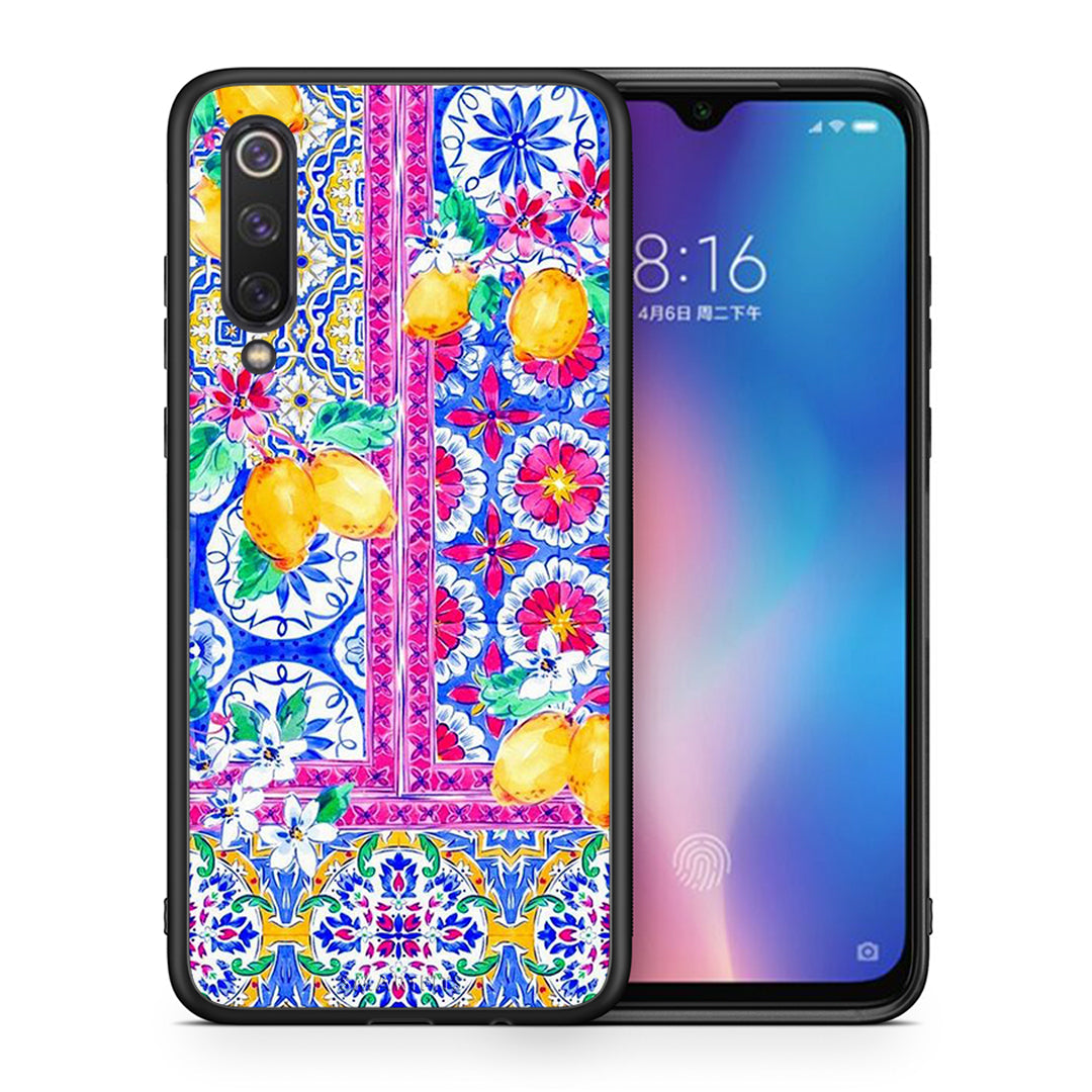 Θήκη Xiaomi Mi 9 SE Retro Spring από τη Smartfits με σχέδιο στο πίσω μέρος και μαύρο περίβλημα | Xiaomi Mi 9 SE Retro Spring case with colorful back and black bezels