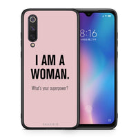 Thumbnail for Θήκη Xiaomi Mi 9 SE Superpower Woman από τη Smartfits με σχέδιο στο πίσω μέρος και μαύρο περίβλημα | Xiaomi Mi 9 SE Superpower Woman case with colorful back and black bezels