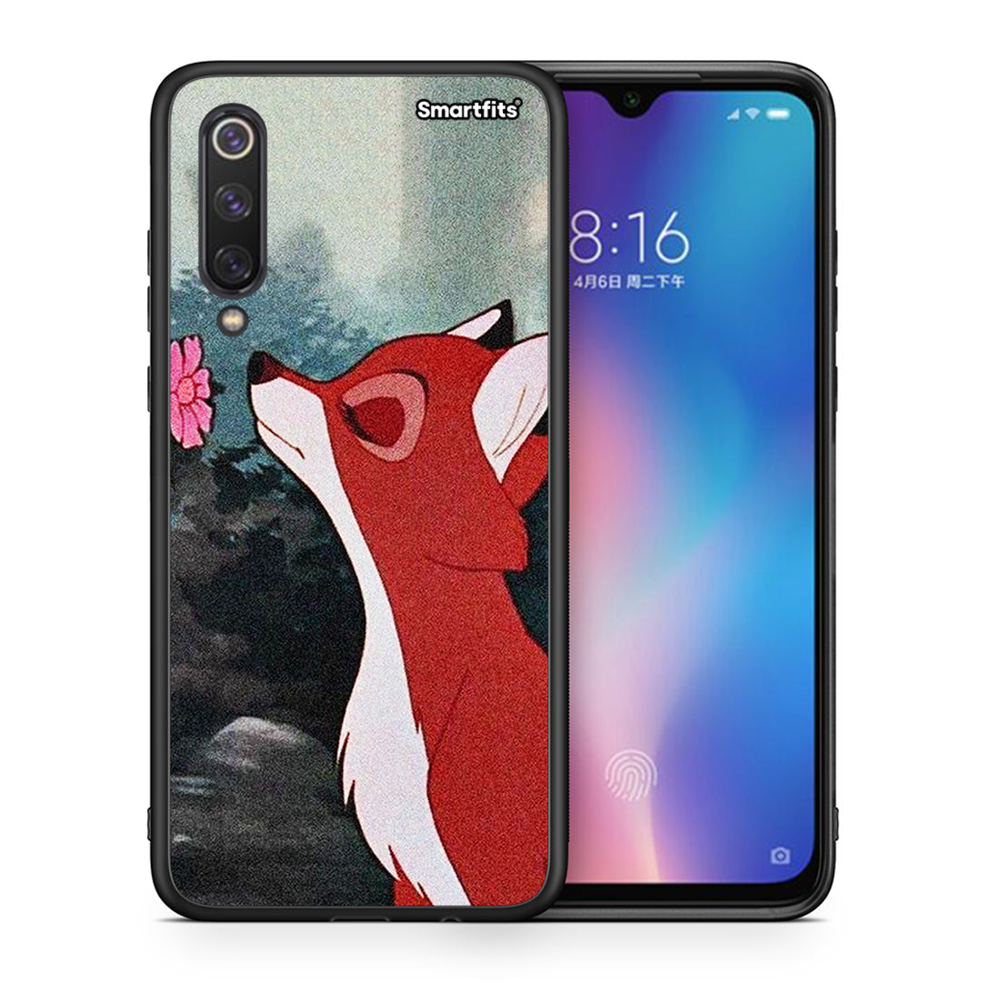 Θήκη Xiaomi Mi 9 SE Tod And Vixey Love 2 από τη Smartfits με σχέδιο στο πίσω μέρος και μαύρο περίβλημα | Xiaomi Mi 9 SE Tod And Vixey Love 2 case with colorful back and black bezels