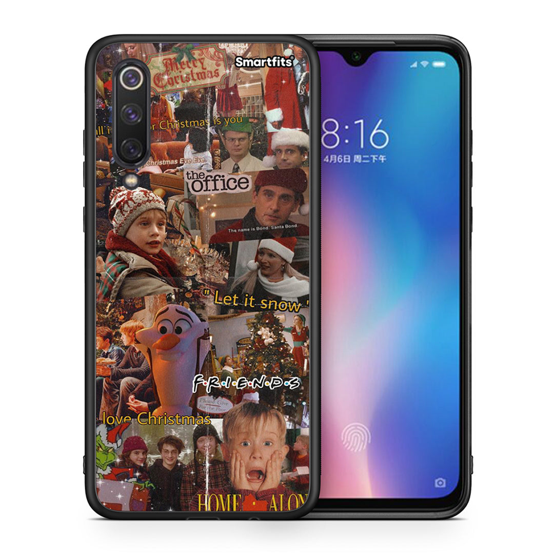 Θήκη Xiaomi Mi 9 SE Xmas Wishes από τη Smartfits με σχέδιο στο πίσω μέρος και μαύρο περίβλημα | Xiaomi Mi 9 SE Xmas Wishes case with colorful back and black bezels